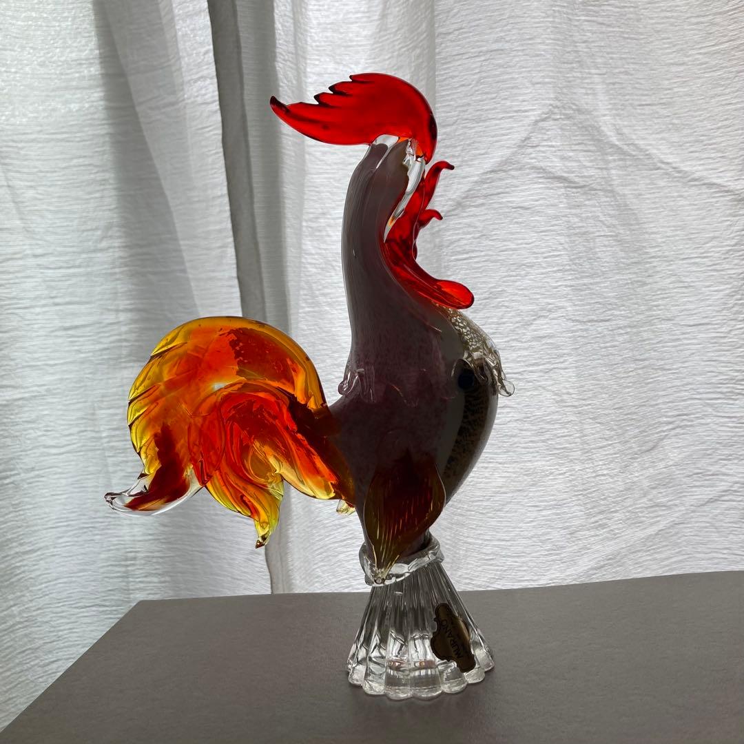 ムラノグラス　鶏　にわとり　MURANO ムラーノ　ヴェネツィア　ガラス細工