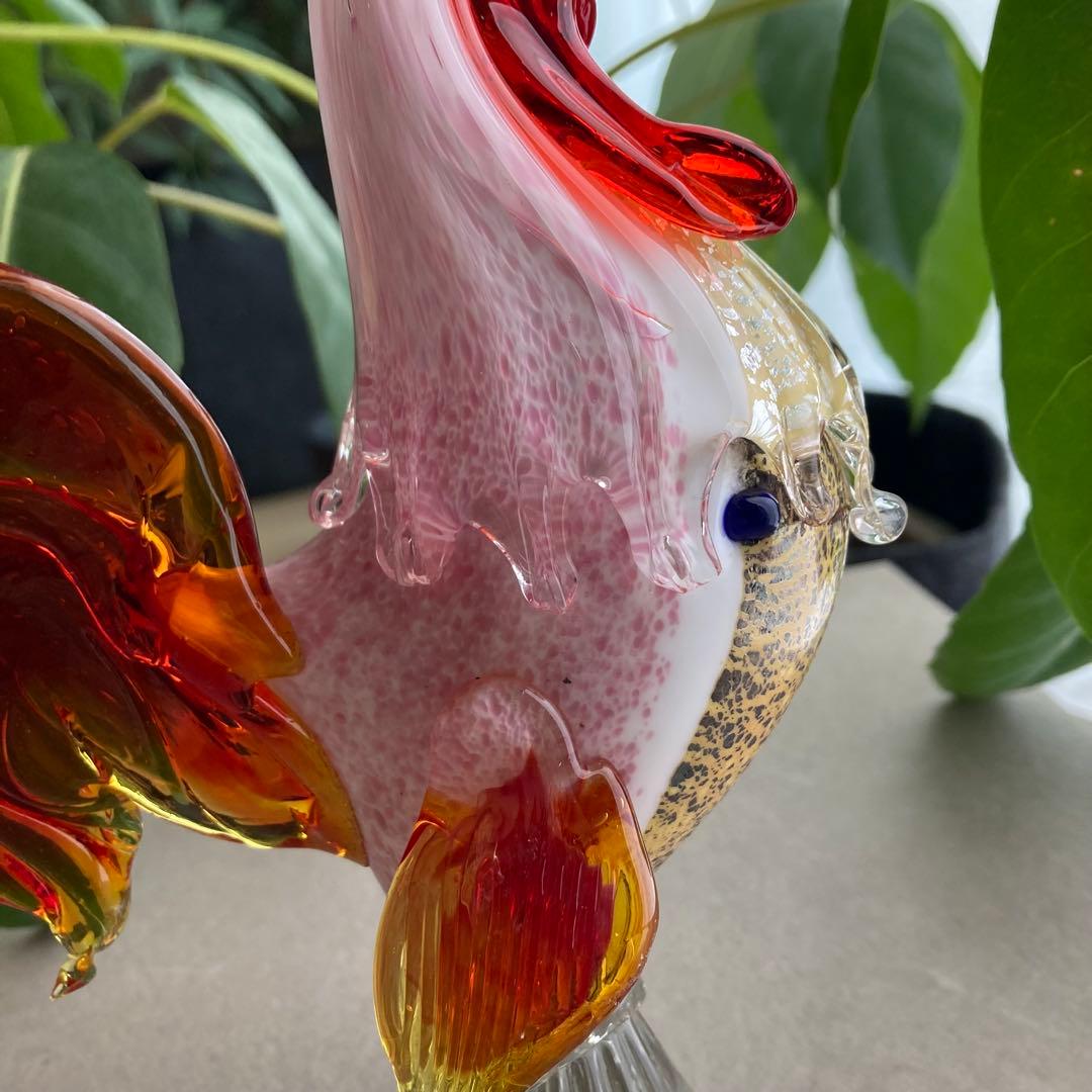 ムラノグラス　鶏　にわとり　MURANO ムラーノ　ヴェネツィア　ガラス細工