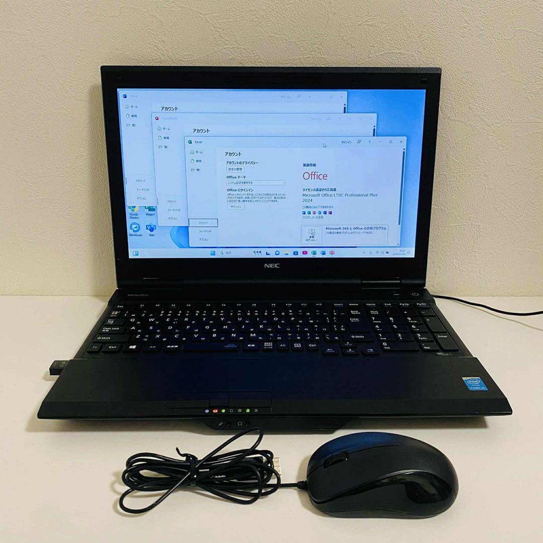 Y86 NECノートパソコン i5メモリ8G高速 Windows11オフィス付き