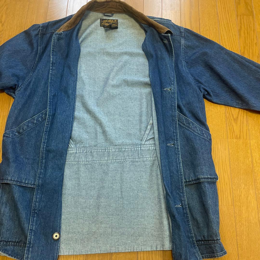 80's Eddie Bauerハンティングジャケットカバーオール黒タグUS古着
