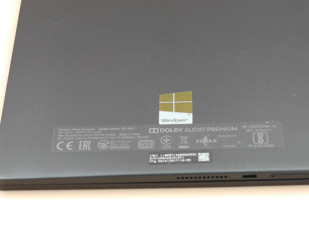 Androidタブレット本体 Lenovo YB1-X91L with Windows10