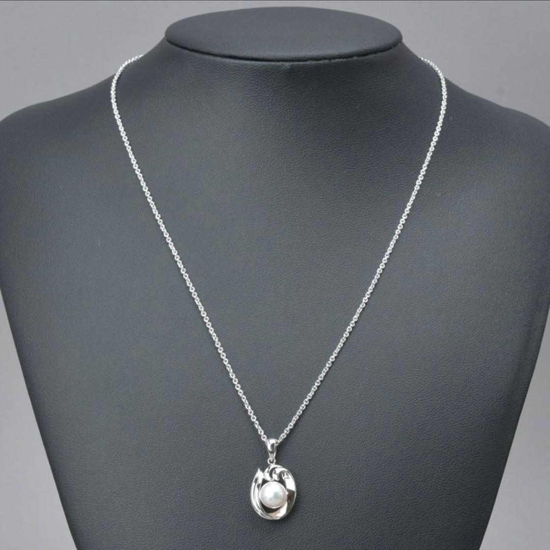 【新品】ミキモト真珠島 アコヤ真珠シルバーネックレス約7.2mmMIKIMOTO