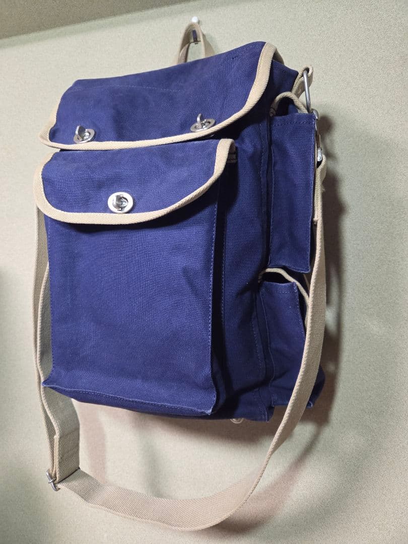 ​【希少・名品】一澤帆布 2wayリュック&ショルダーバッグ ネイビー 京都老舗
