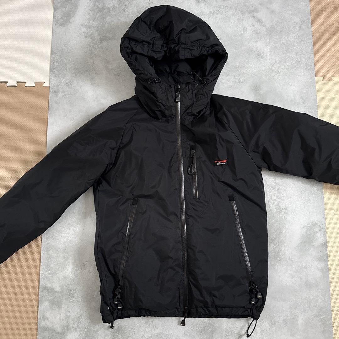 NANGAクラシックロゴ オーロラテックスダウンジャケット メンズ M ブラック