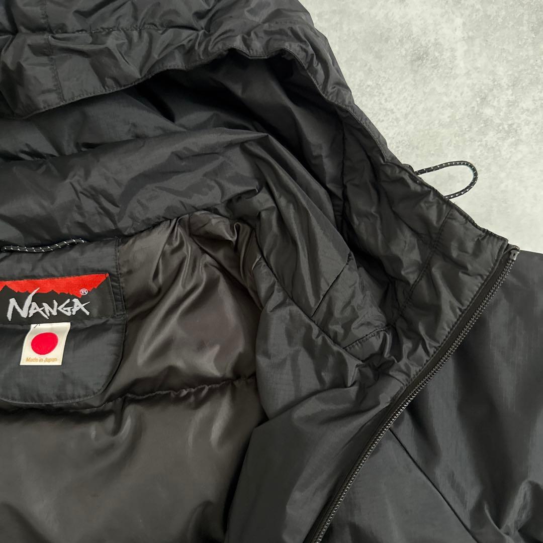 NANGAクラシックロゴ オーロラテックスダウンジャケット メンズ M ブラック