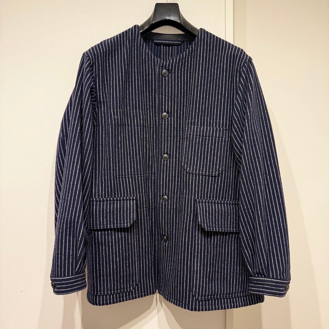 は*ち様 【美品】Nigel Cabournフレンチワークジャケットウールヒッコ