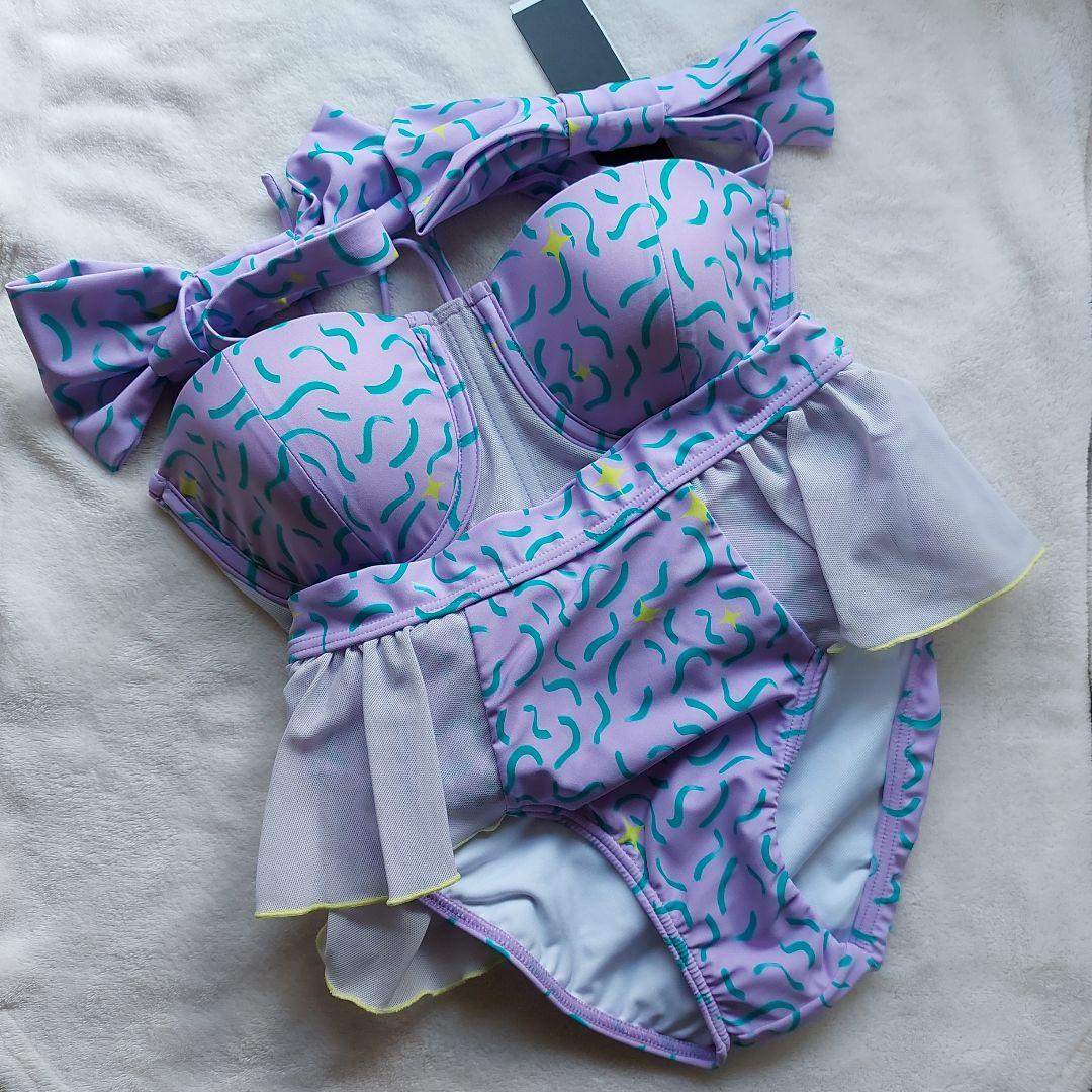 パメオポーズ JESS Bikini パープル リボン キャミ
