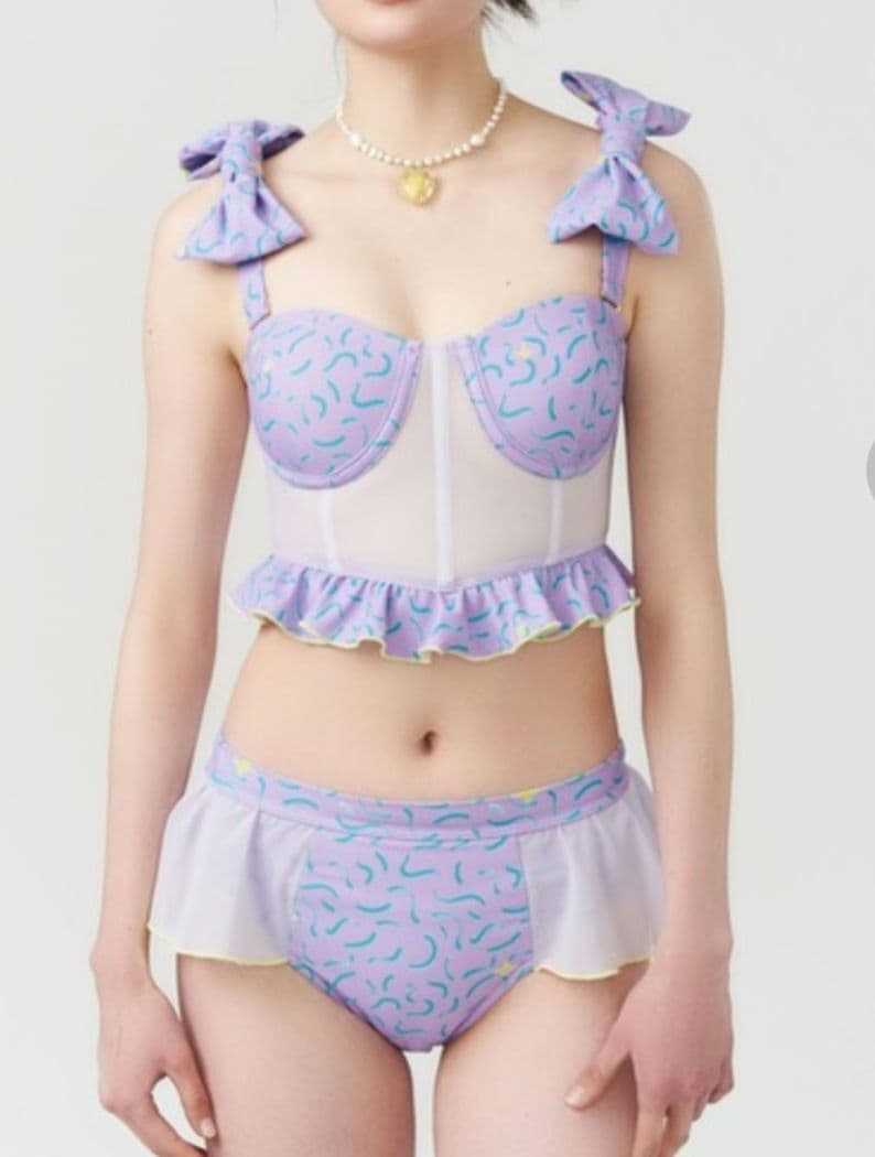 パメオポーズ JESS Bikini パープル リボン キャミ