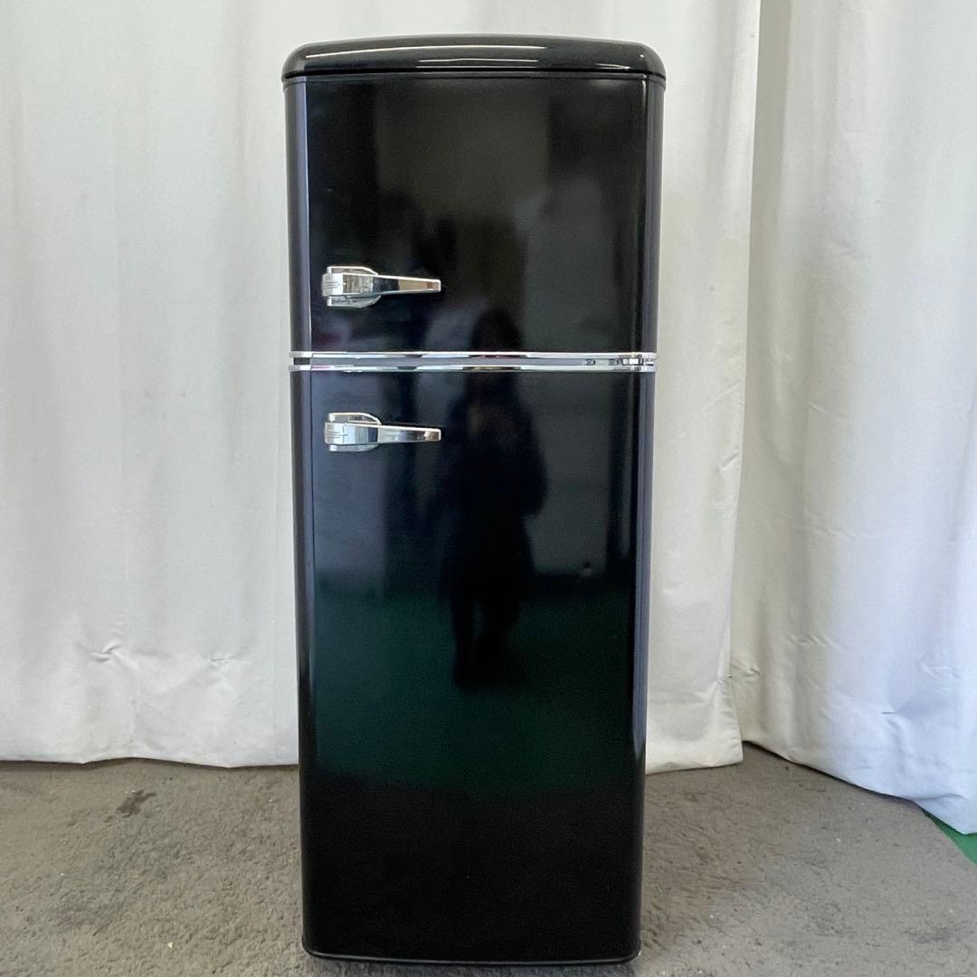 383⭕️冷蔵庫　アイリスオーヤマ　一人暮らし　小型　ブラック　安い　設置無料