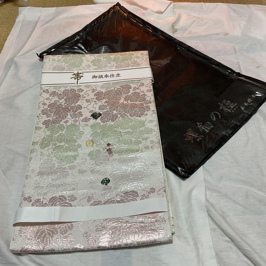 螺鈿作家藤本隆士　袋帯 植物模様