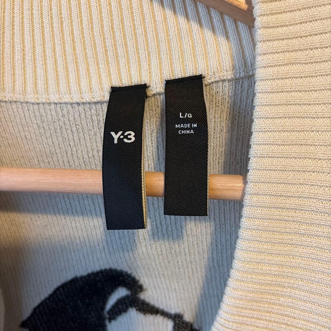 Y-3 花柄プリント ニットカーディガン　L