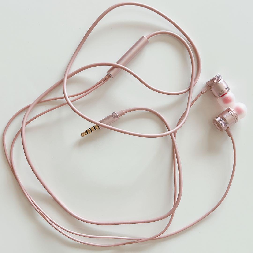 イヤホン ノイズキャンセリングイヤホン 有線 ピンク