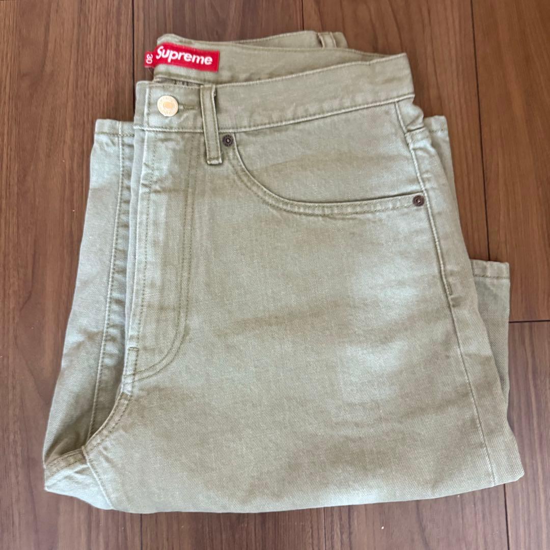 Supreme Baggy Denim Short \"Olive\" サイズ30