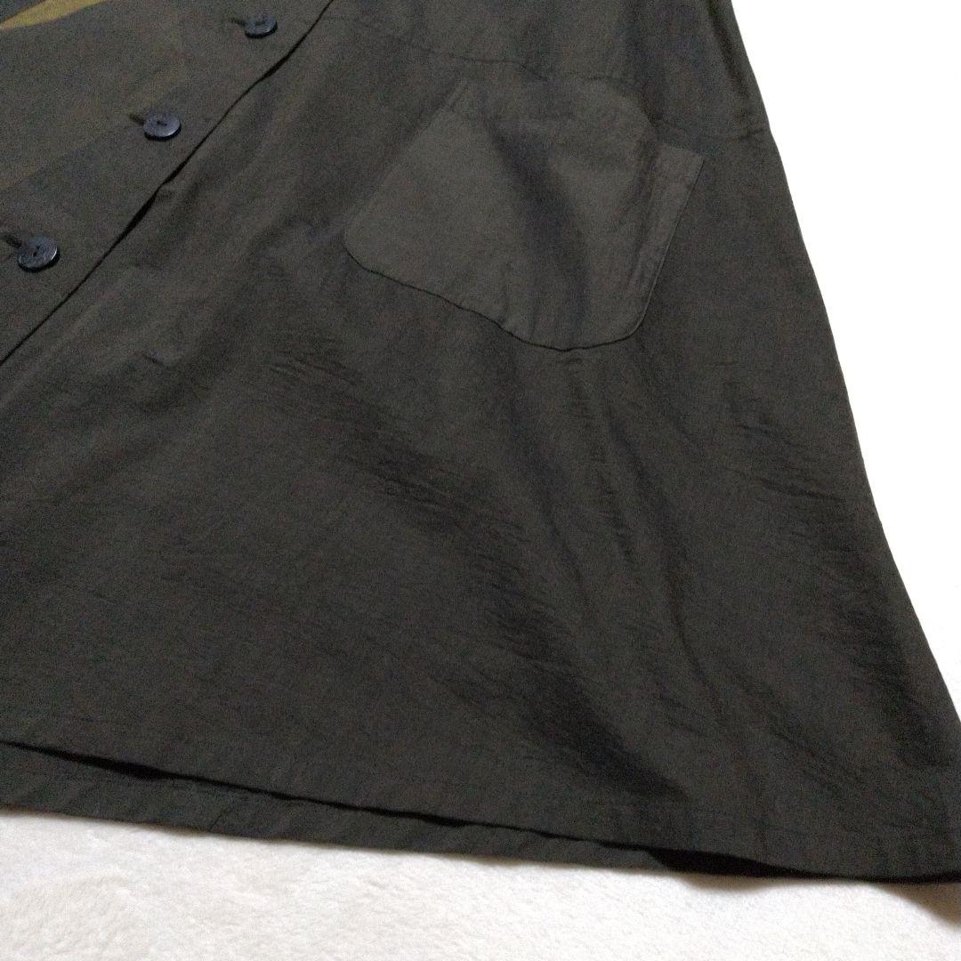 美品　慈雨 ロングベスト　ジレ　チュニック　カーキ系　センソユニコ　L