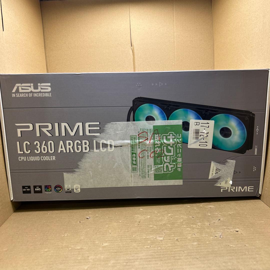 CPUクーラー 液晶 ASUS PRIME LC 360 ARGB LCD
