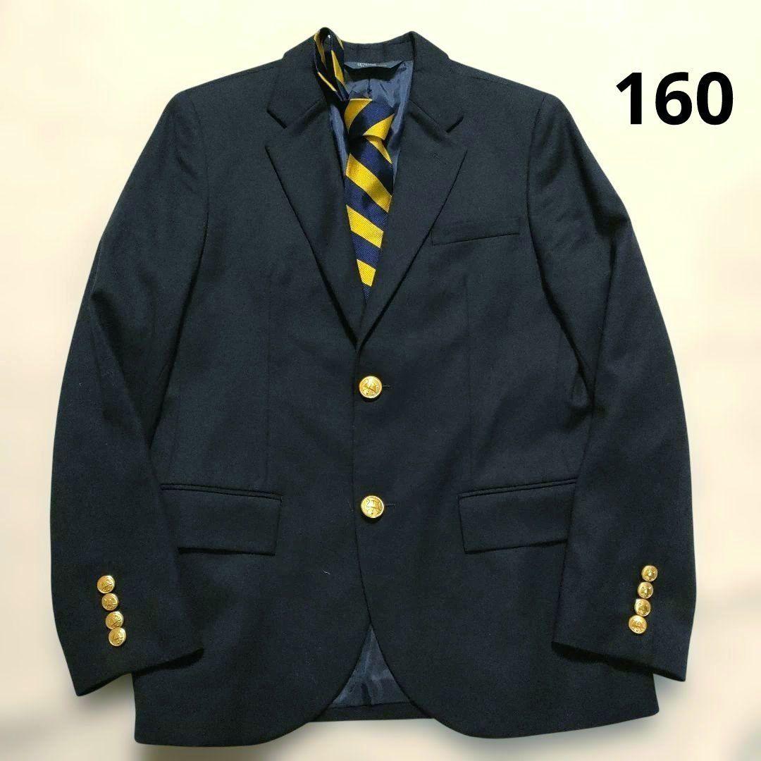 ☆美品☆ ラルフローレン 紺ブレ シングル ブレザー 金ボタン ネクタイ付