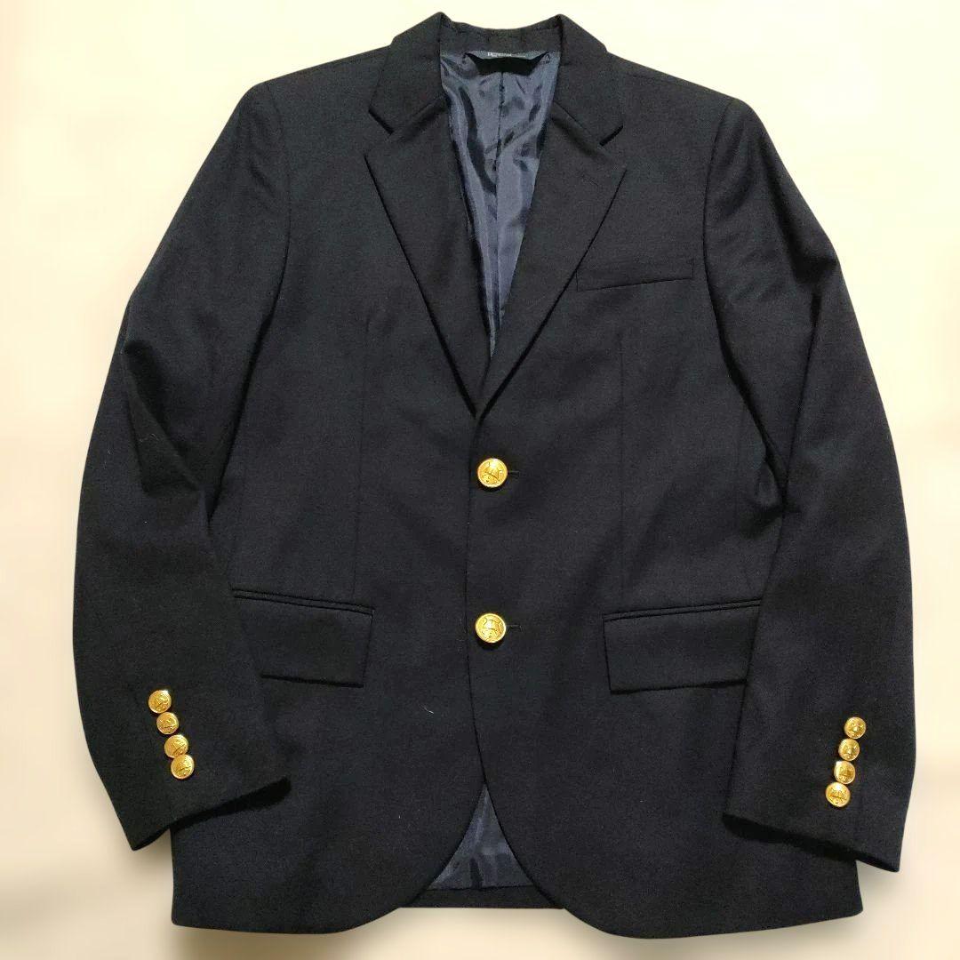 ☆美品☆ ラルフローレン 紺ブレ シングル ブレザー 金ボタン ネクタイ付