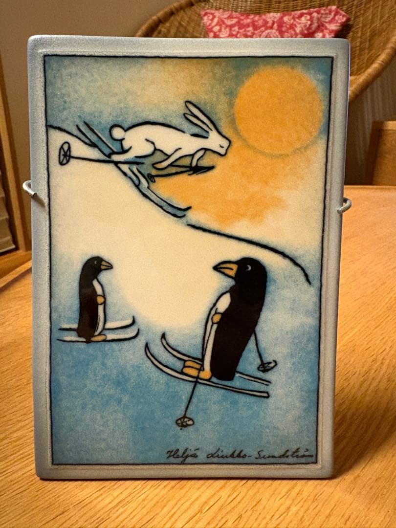 Winter Joy 冬の楽しみ 2008年 アラビア ヘルヤ 陶板画