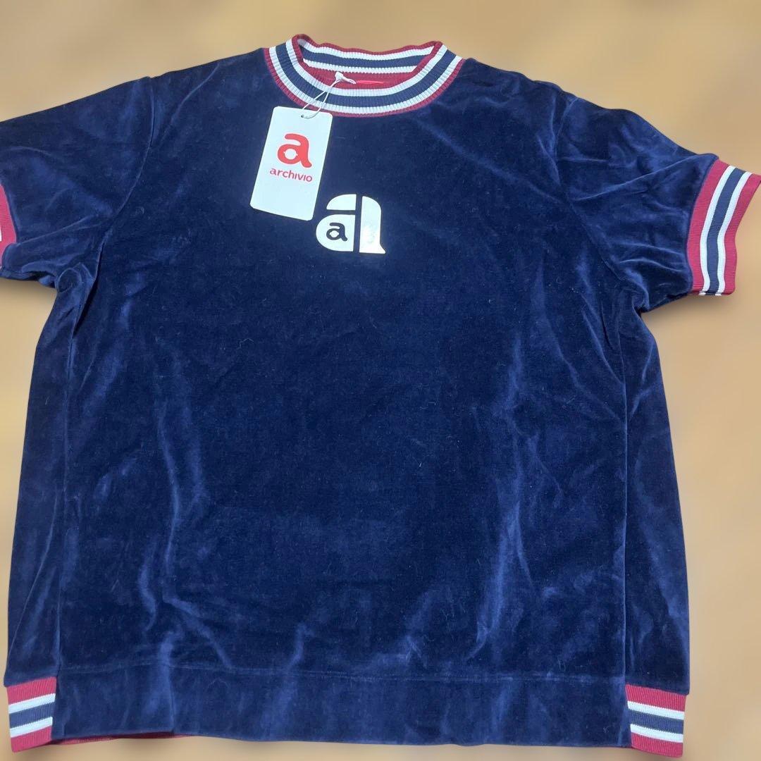 専用❣️アルチビオ　ネイビー　ベロア半袖トップス　サイズ40