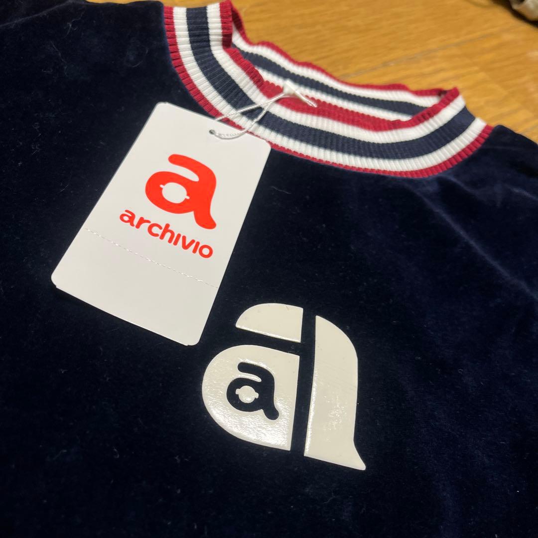 専用❣️アルチビオ　ネイビー　ベロア半袖トップス　サイズ40