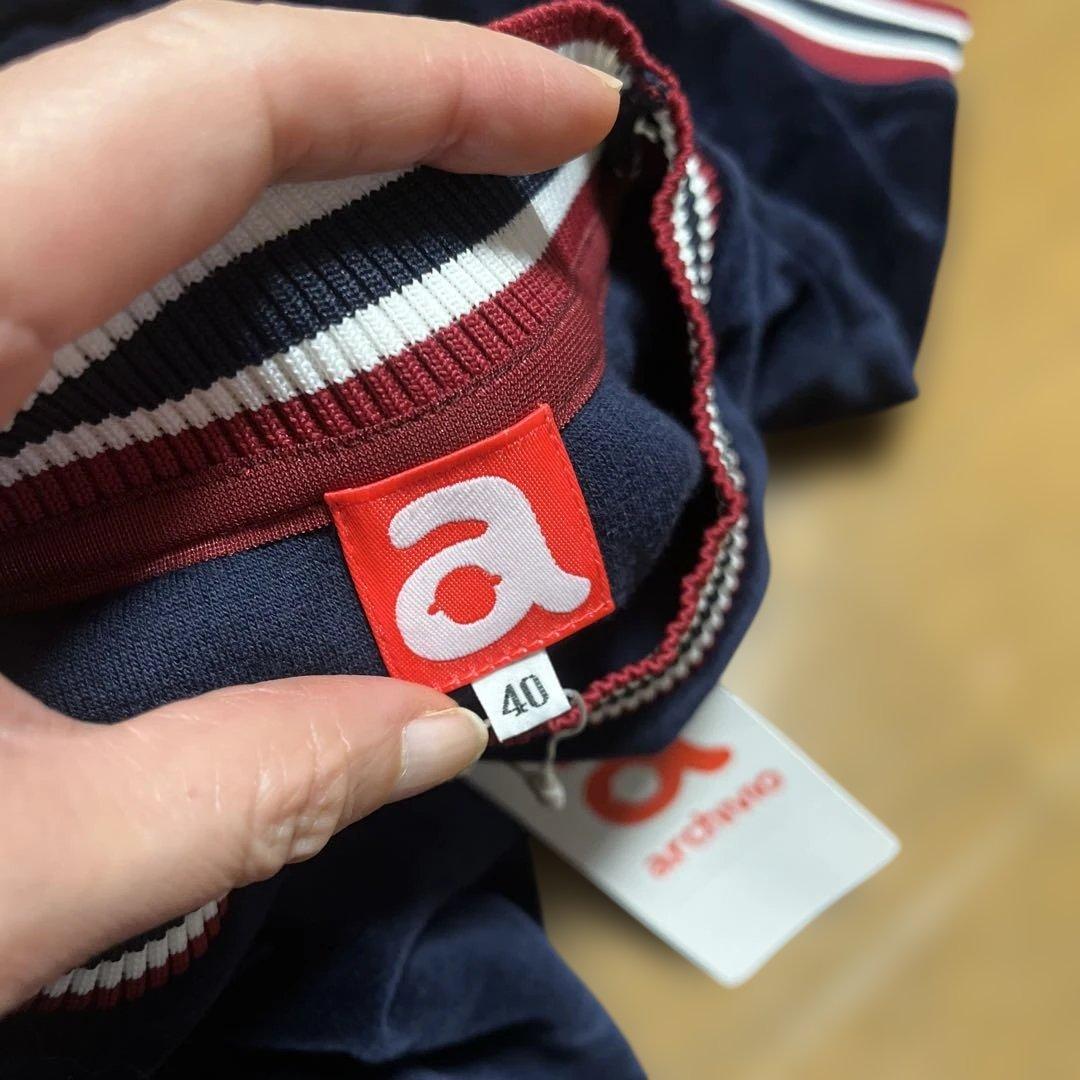 専用❣️アルチビオ　ネイビー　ベロア半袖トップス　サイズ40