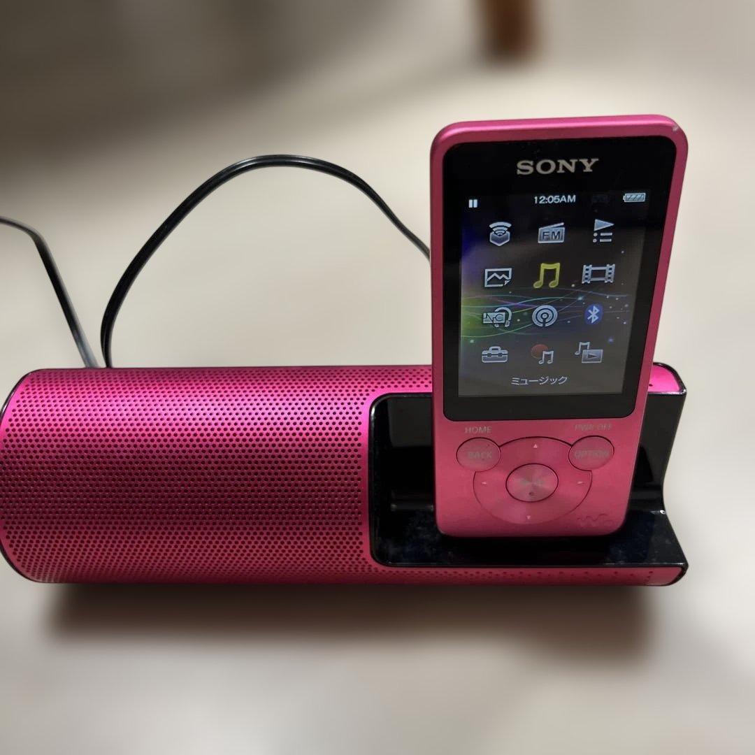 SONY WALKMAN　NW-S15 スピーカー充電+USBコードつき ピンク