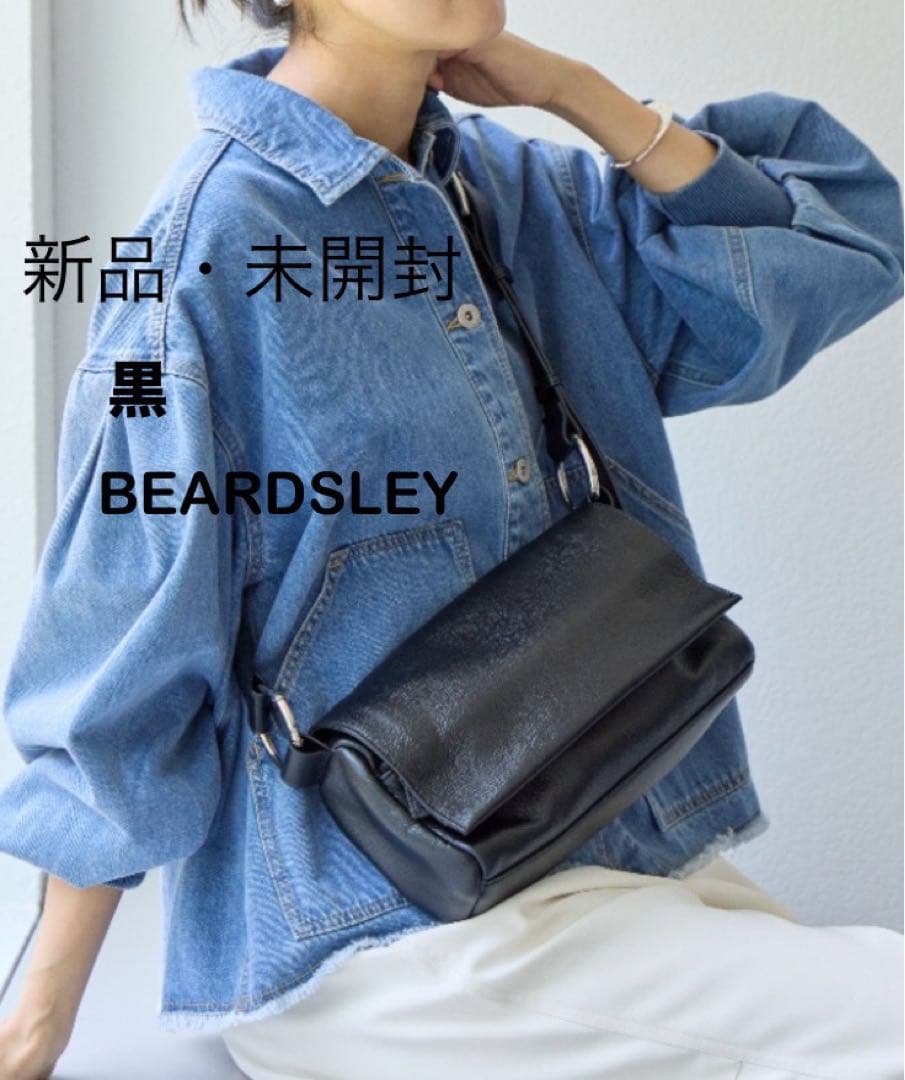 【新品．未開封】BEARDSLEYビアズリー　レザーボディバッグ　ブラック