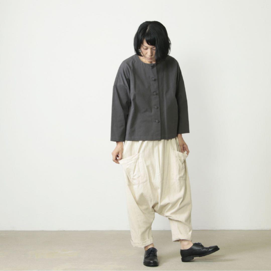 イチアンティークス　綿麻サルエルパンツ　アイボリー　日本製　極美品