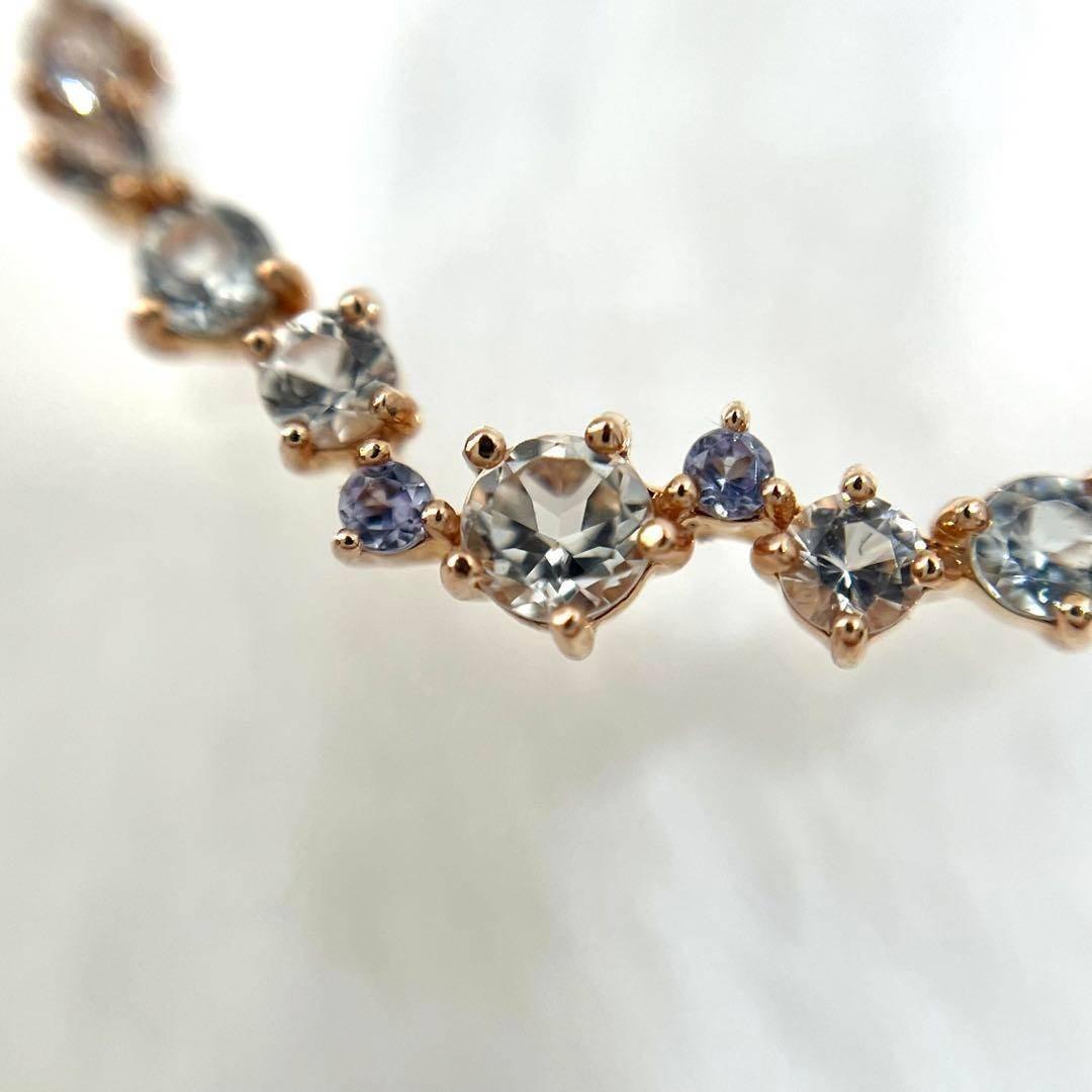 【4℃ 】K10 ネックレス 色石 1.4g