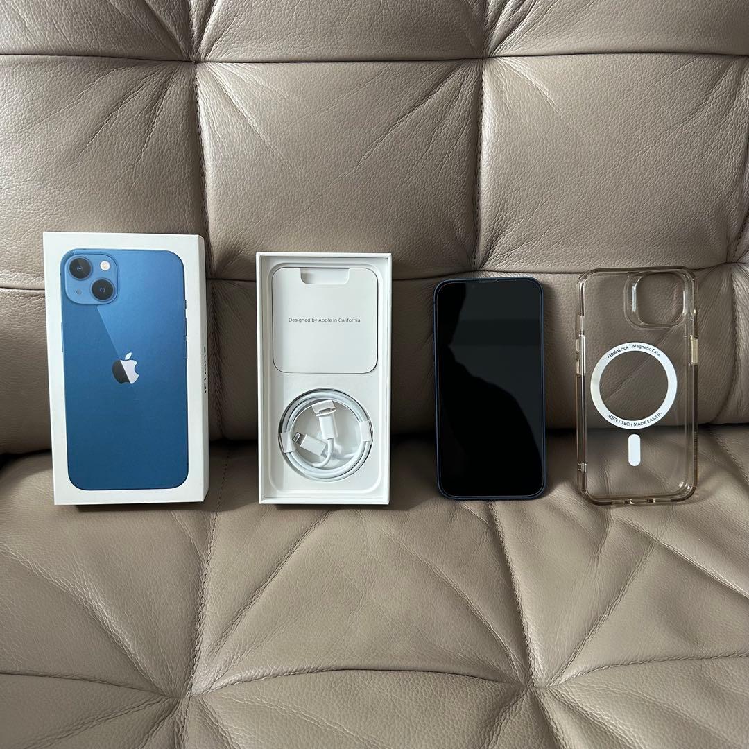 iPhone 13 ブルー 128GB SIMフリー ケース フィルム付き