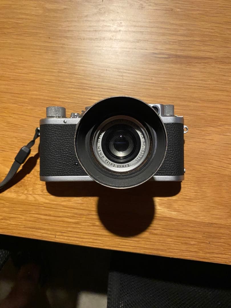 ライカ IIIf フィルムカメラElmar 5cm F2.8レンズ、レンズフード