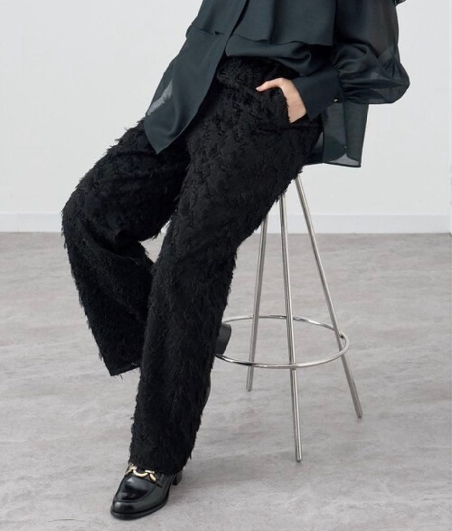 ANAYI アナイ カットジャガードワイドパンツ