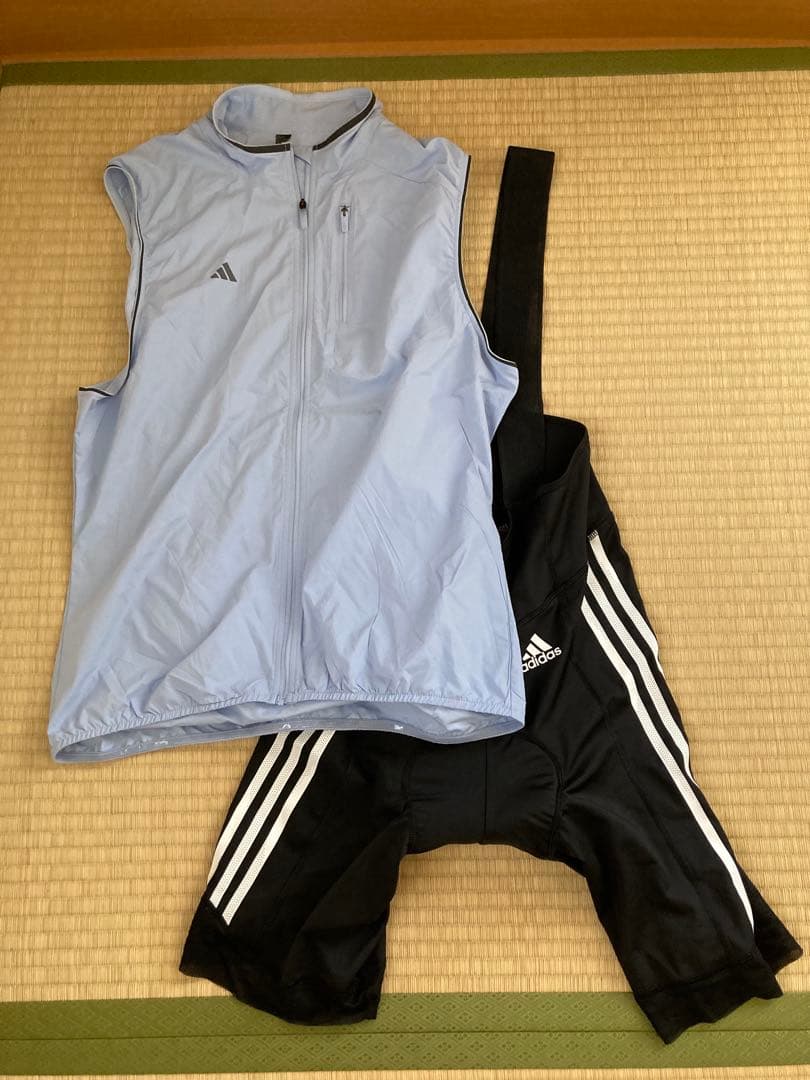 【最終値下げ】adidas ビブタイツ Lサイズ ＆未使用品ジレ