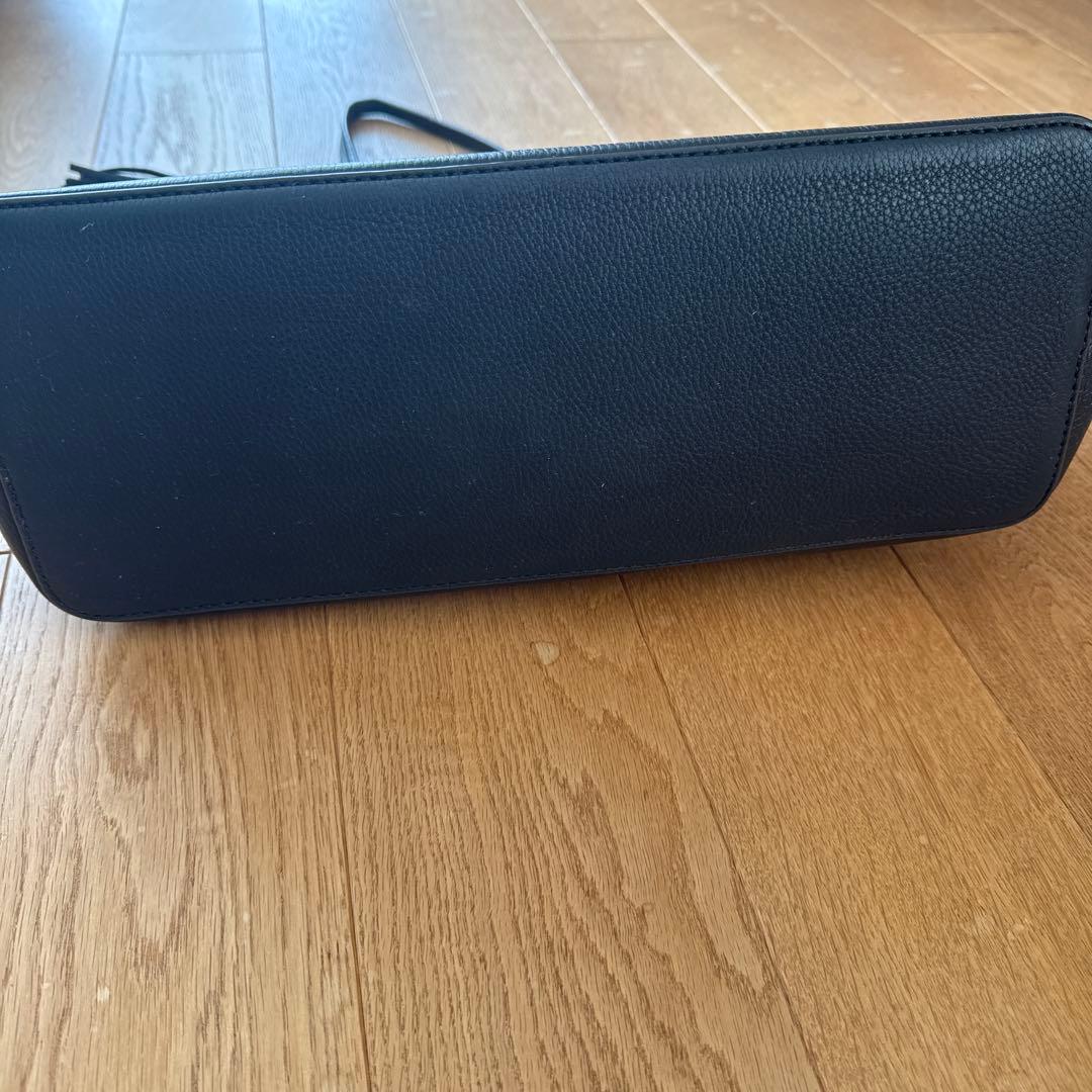 【MONOTOWN】トリーバーチ ブラックレザー トートバッグ