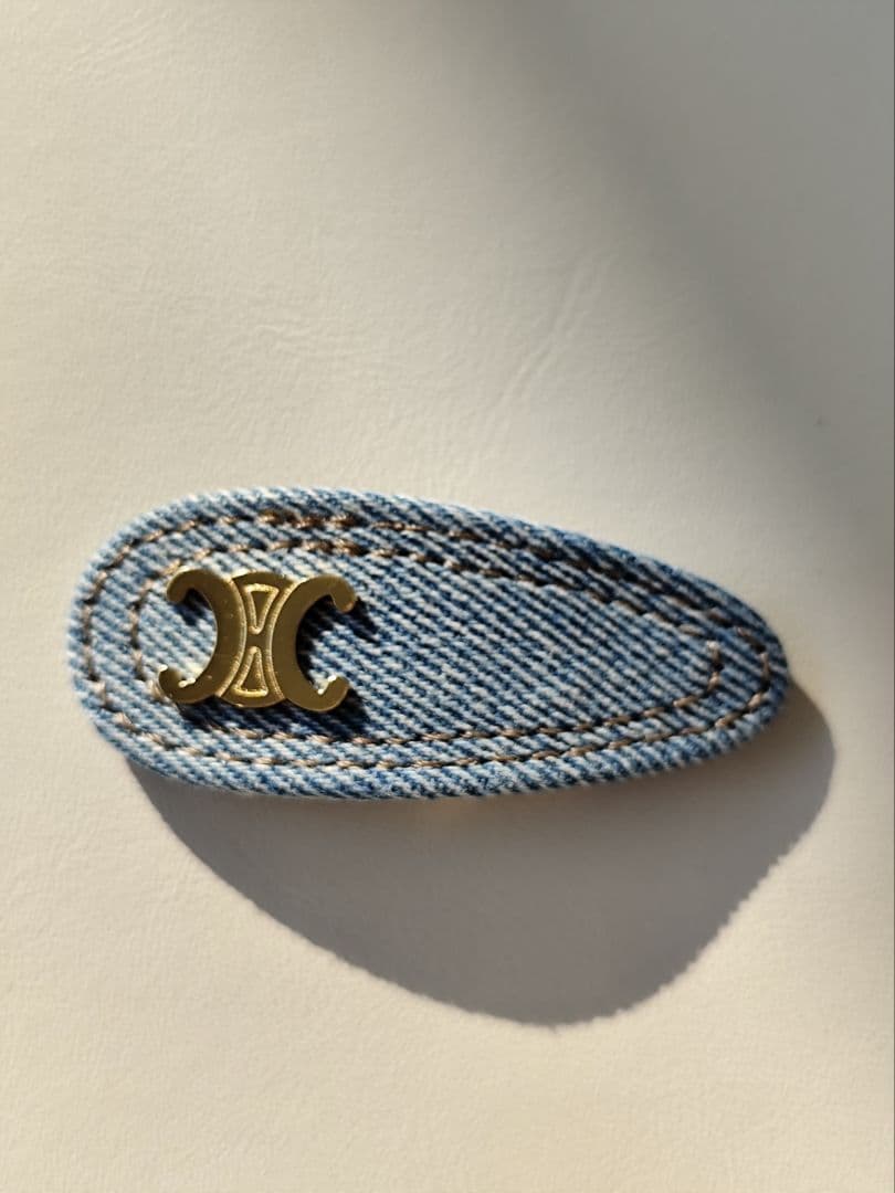 CELINE　デニムカチューシャとヘアクリップ2点セット