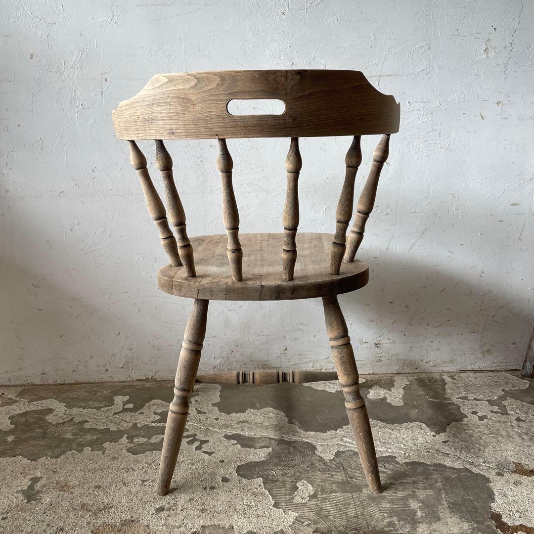 ビンテージ　ダイニングアームチェア　カフェチェア　剥離加工　no3