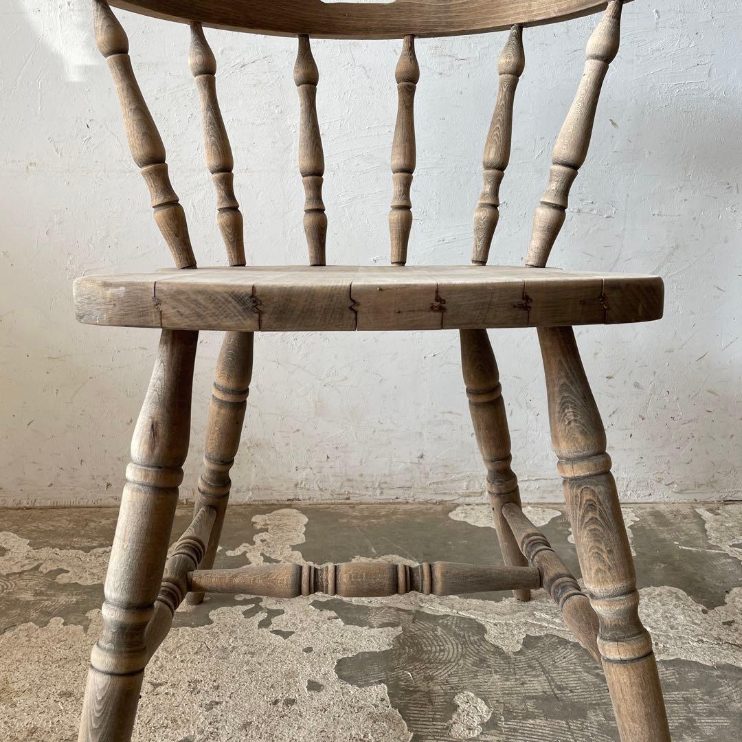 ビンテージ　ダイニングアームチェア　カフェチェア　剥離加工　no3