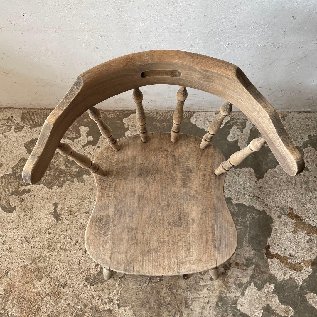 ビンテージ　ダイニングアームチェア　カフェチェア　剥離加工　no3