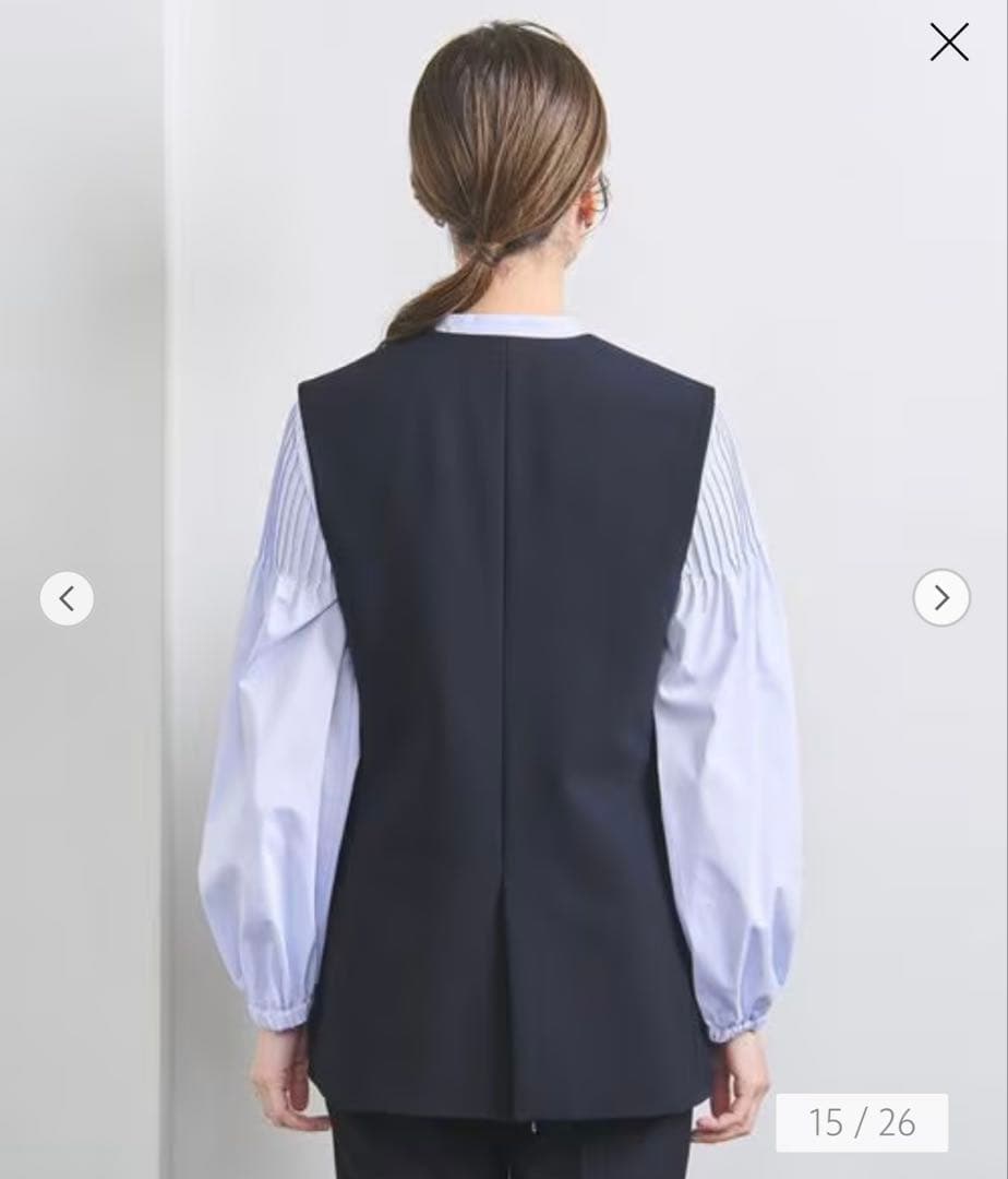 もこ　ユナイテッドアローズ　ダブルクロス ミドルベスト