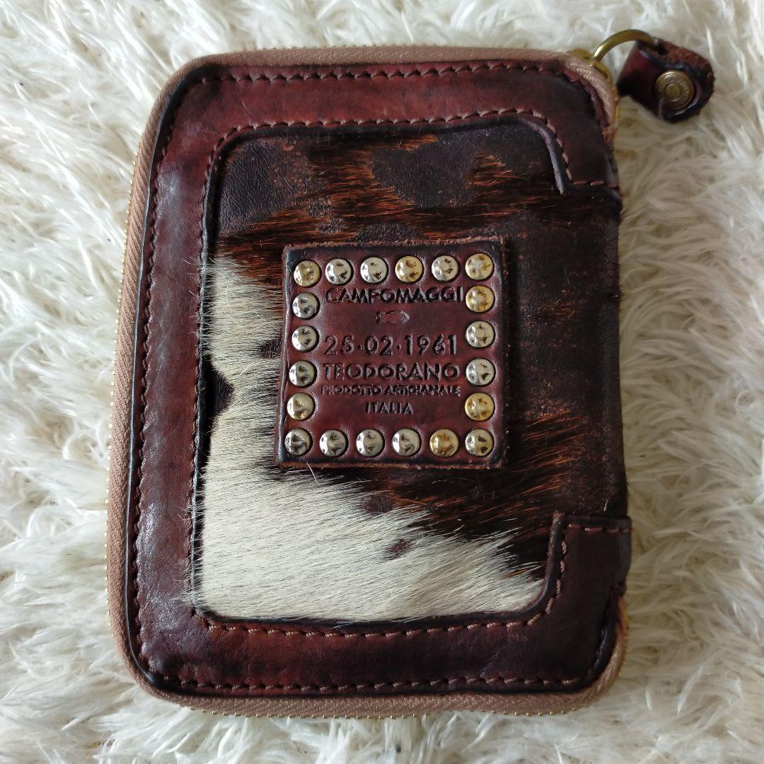 カンポマッジ CAMPOMAGGI 財布 ハラコ ラウンドファスナー