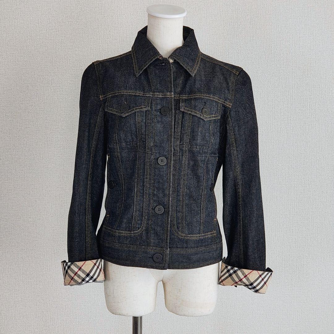 バーバリーロンドン Gジャン デニムジャケット ノバチェック Mサイズ