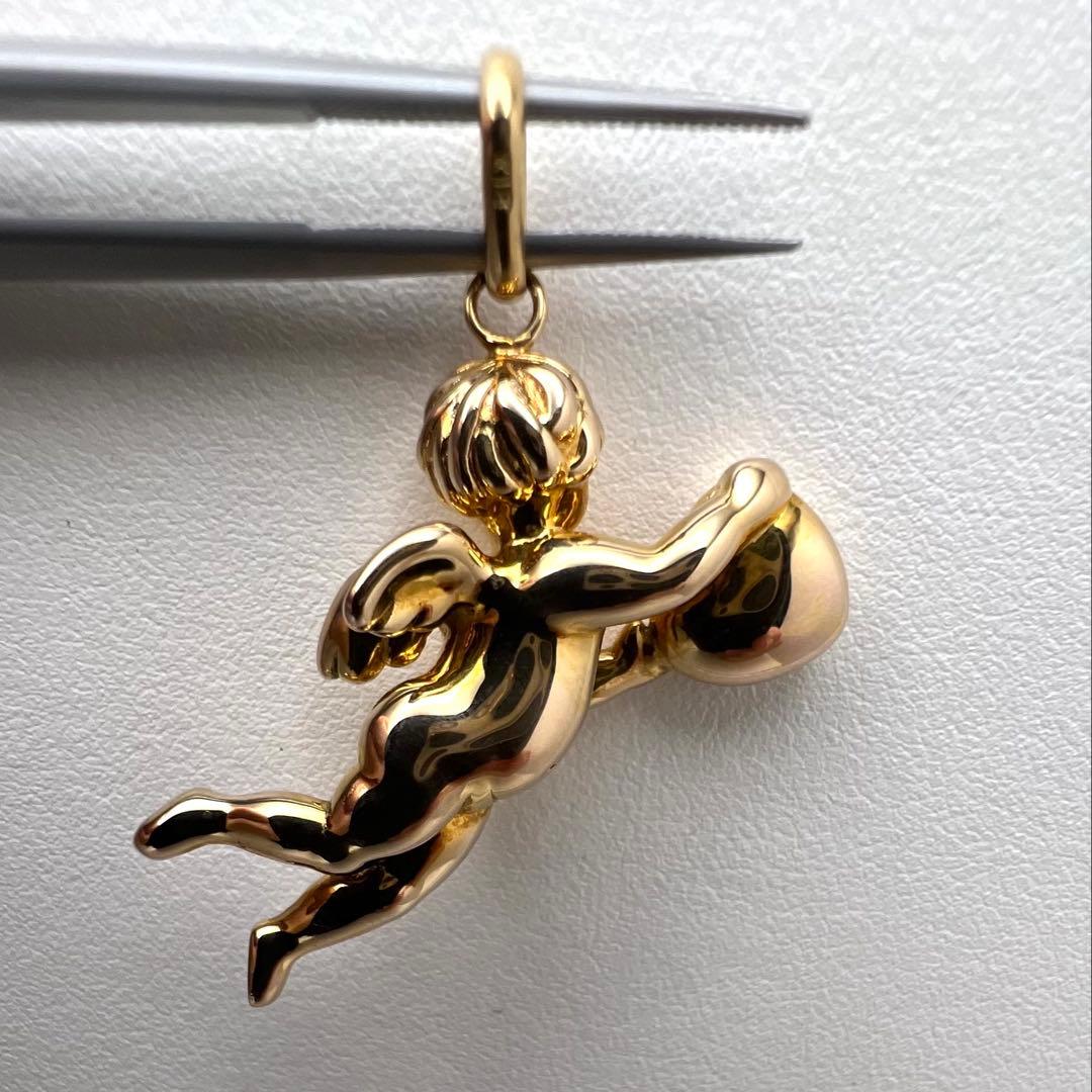 K18 ペンダント　トップ　中空　エンジェル　2.01 g