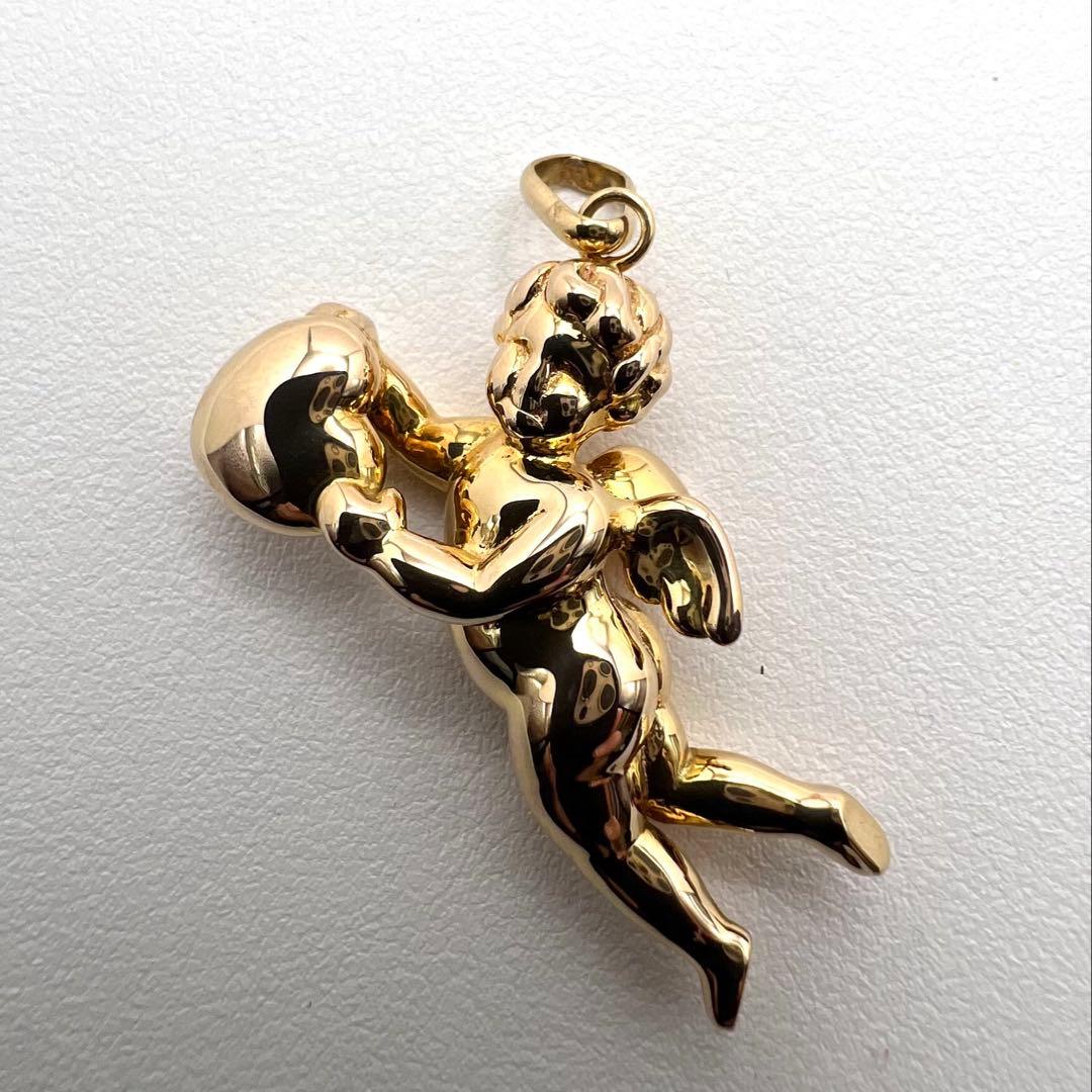 K18 ペンダント　トップ　中空　エンジェル　2.01 g