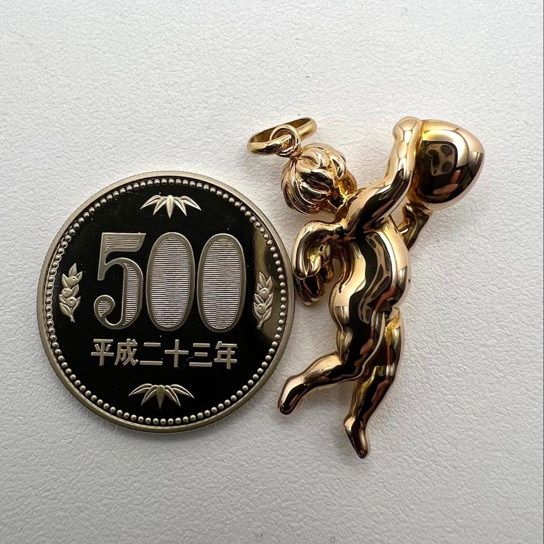 K18 ペンダント　トップ　中空　エンジェル　2.01 g