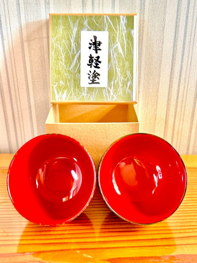新品2.5万❗️津軽塗夫婦椀