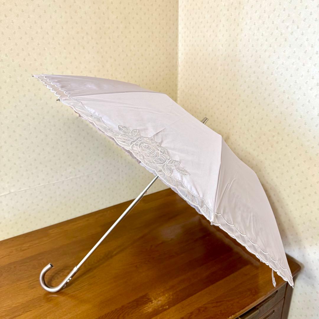 ★新品★ランバンコレクション　晴雨兼用　日傘　楽折　１級遮光　遮熱　軽量　バラ