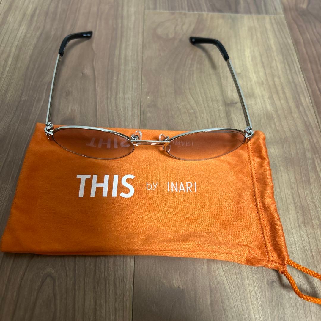 INARI シルバー オーバル　サングラス