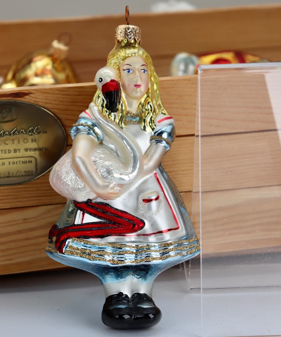 アリス・イン・ワンダーランドとスヌーピー ガラス２セットPOLAND製