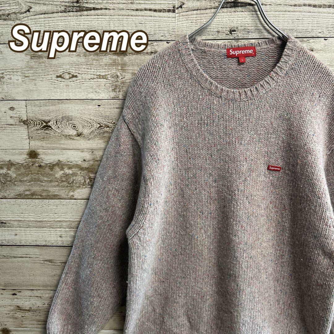 193【人気Lサイズ】シュプリーム♤刺繍スモールボックスロゴ　ニットセーター