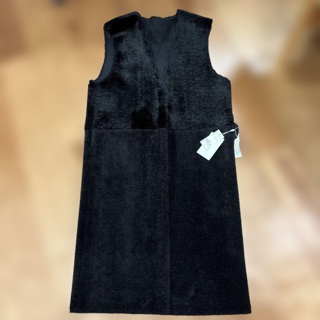 トップス AMERI FABRIC BLOCKING LONG BOA VEST